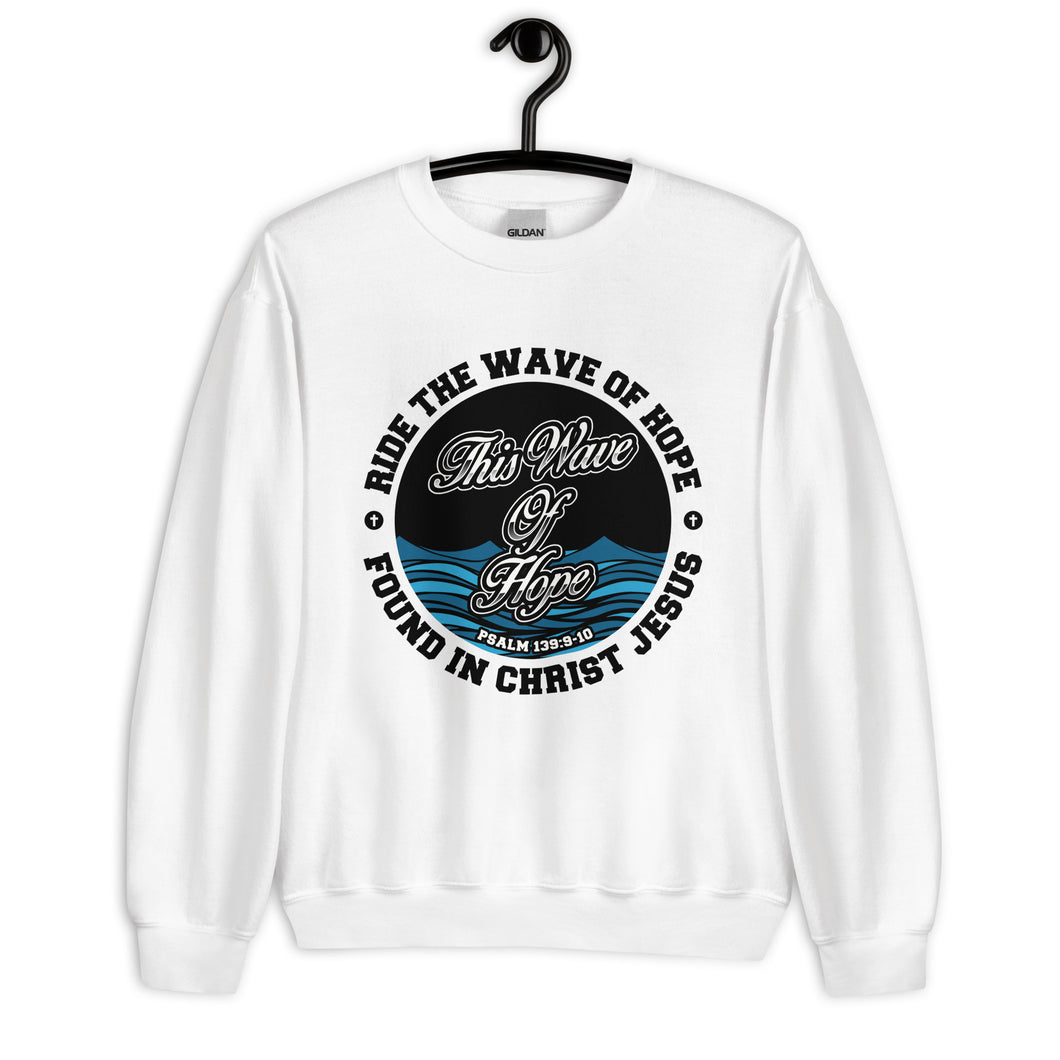 This Wave of Hope White Unisex Sweatshirt