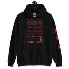 Load image into Gallery viewer, Psalm 23 Red Letter Double Print Hoodie
