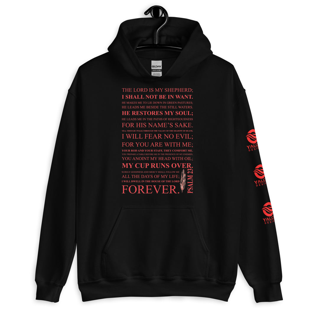 Psalm 23 Red Letter Double Print Hoodie