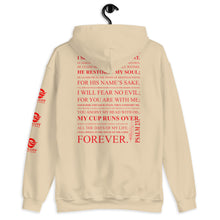 Load image into Gallery viewer, Psalm 23 Red Letter Double Print Hoodie
