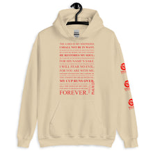 Load image into Gallery viewer, Psalm 23 Red Letter Double Print Hoodie
