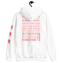 Load image into Gallery viewer, Psalm 23 Red Letter Double Print Hoodie
