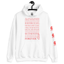 Load image into Gallery viewer, Psalm 23 Red Letter Double Print Hoodie
